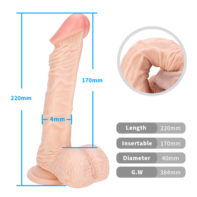 Realistische zachte PVC vlees-penis-vagina-dildo grote anale buttplug met zuignap voor vrouwen