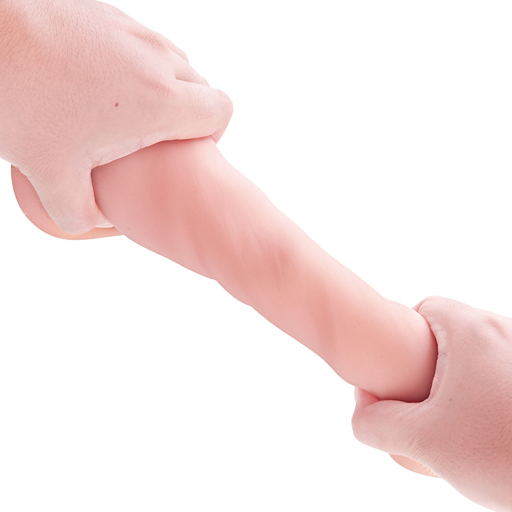 2-in-1 zakkutje met realistische getextureerde vagina en strakke anus