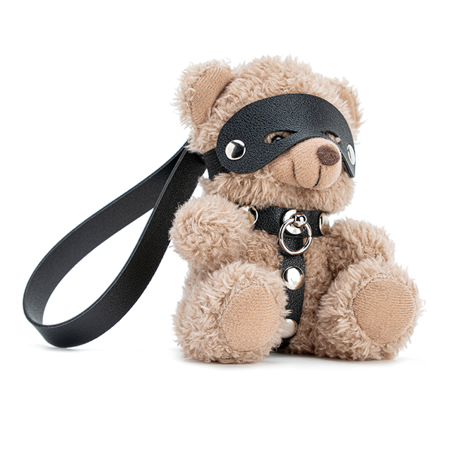 Portachiavi Orso BDSM in pelle PU
